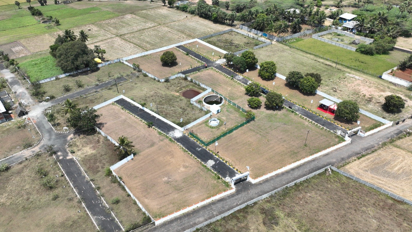 Temple Town Aerial Plot View