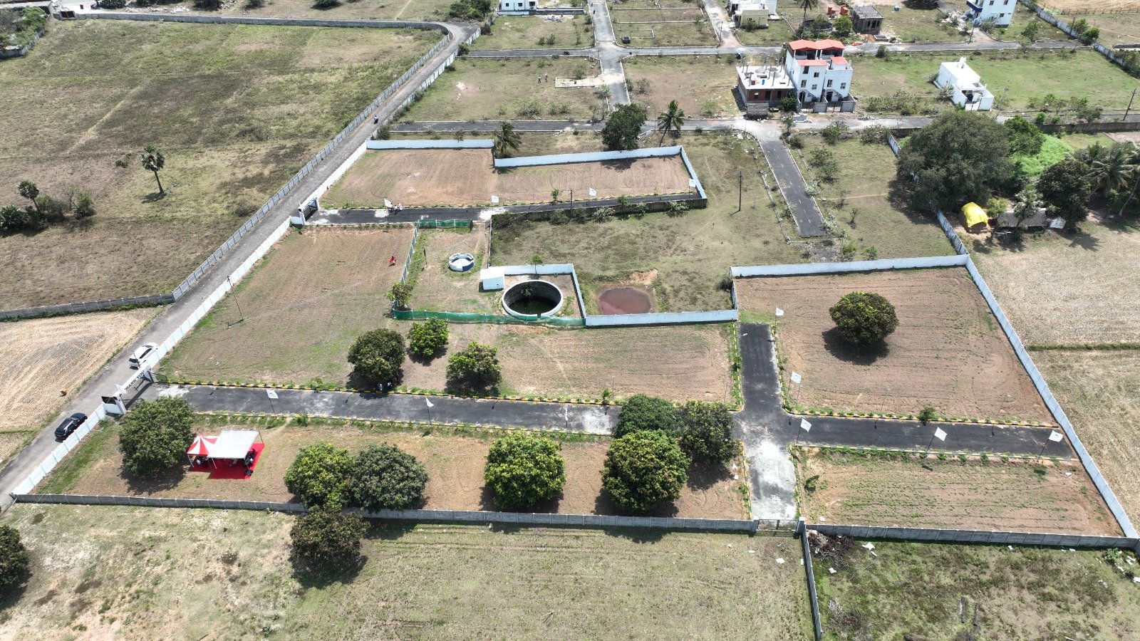 Temple Town Aerial Perspective