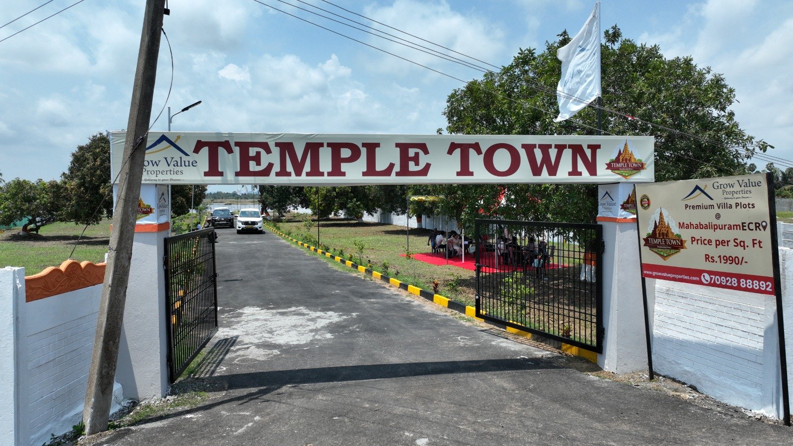 Temple Town Entrance Signboard